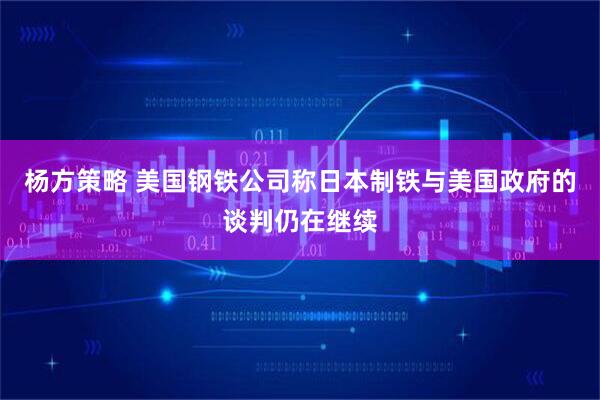 杨方策略 美国钢铁公司称日本制铁与美国政府的谈判仍在继续
